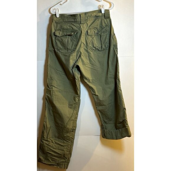 Gap Cargo Pants (size 6) green rollup pants - Picture 3 of 7